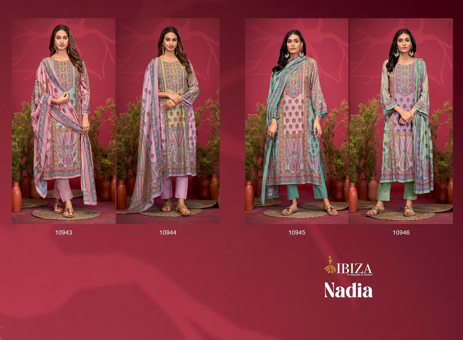 Nadia By Ibiza Muslin Digital Printed Salwar Kameez Suppliers In India
